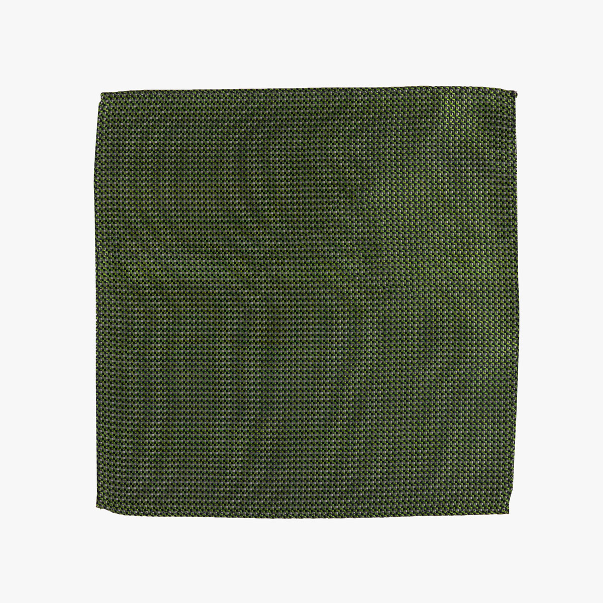 Einstecktuch mit geometrischem Muster in Grün Blau